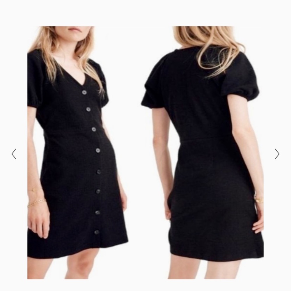 Madewell bubble sleeve dress black size 4 New with tag.